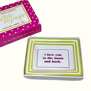 Petite Moon Trinket Tray:‎ "I Love to the Moon and Back.”